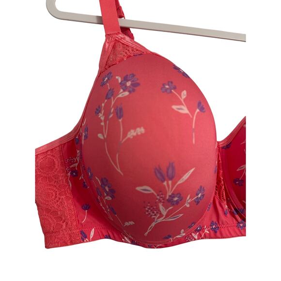 Woman Within Comfort Choice New Women's Size 46C Wireless Full Coverage Pink Bra - Picture 4 of 12